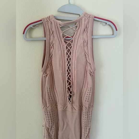 Ronny Kobo Pink Sleeveless Knit Dress - Picture 2 of 8